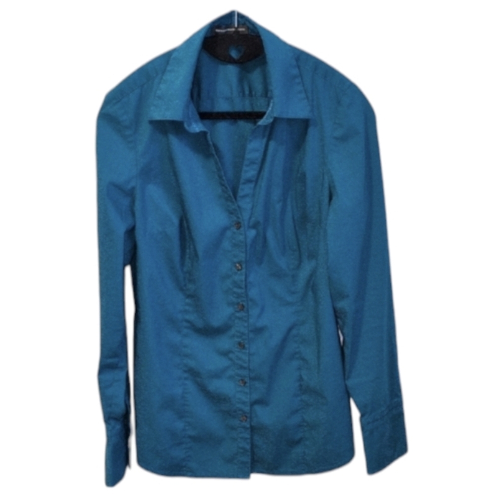 Express Teal Button-up Shirt Size Medium